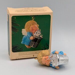 Hallmark Keepsake Thimble Angel Christmas Ornament 1984, 7th in Series